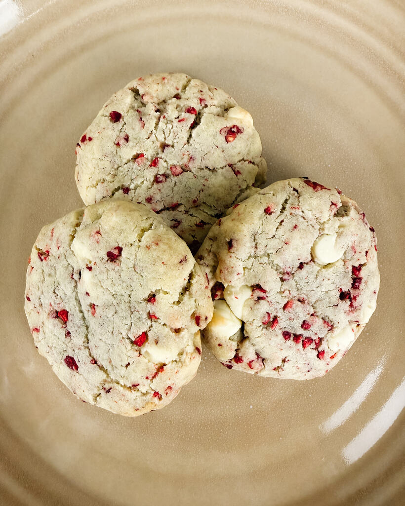 Raspberry White Chocolate Cookies